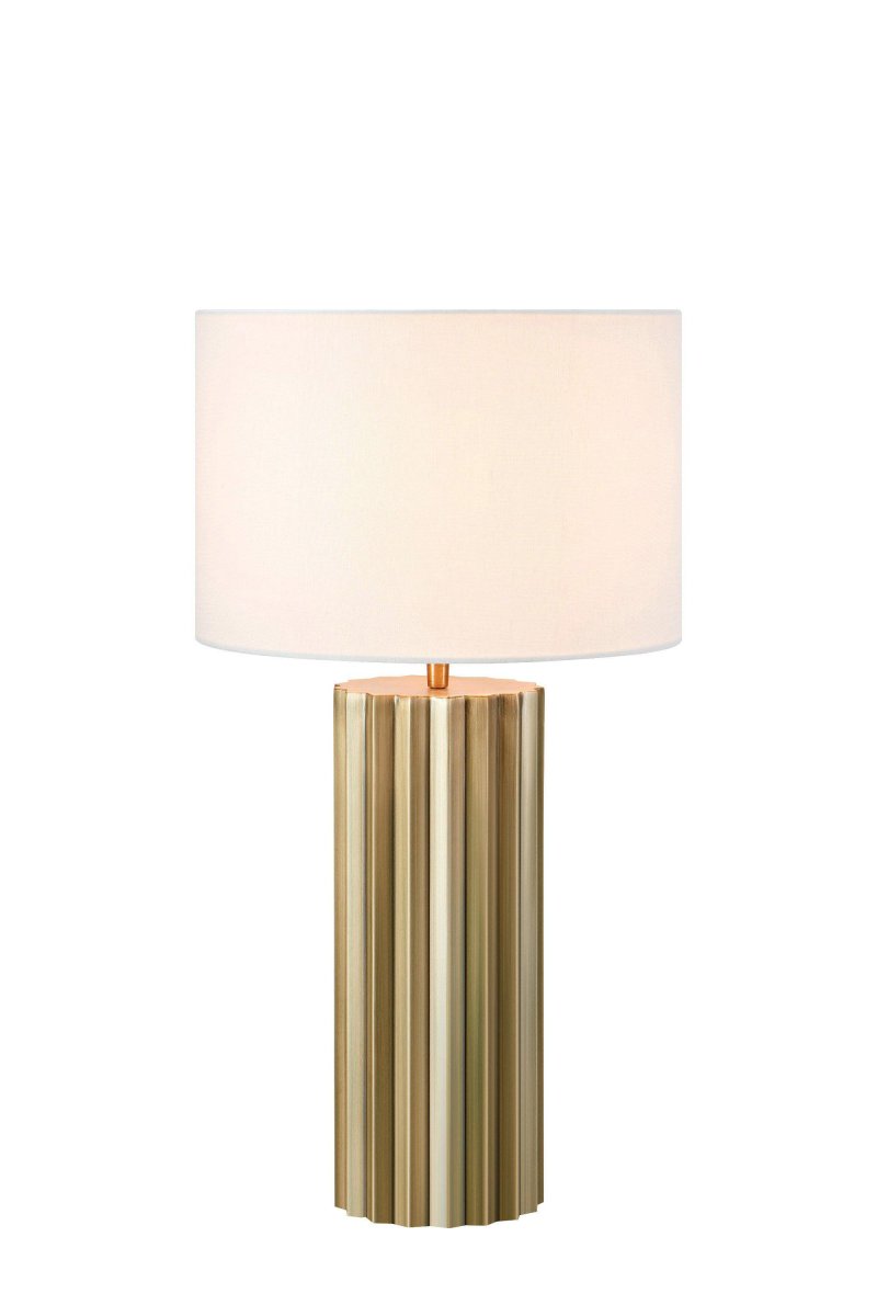 Hashira 60cm Laiton antique lampe de table De Markslöjd - La lampe est dot&eacute;e d'un c&acirc;ble textile noir de 2 m&egrave;tres de long avec interrupteur d'alimentation et prise murale.