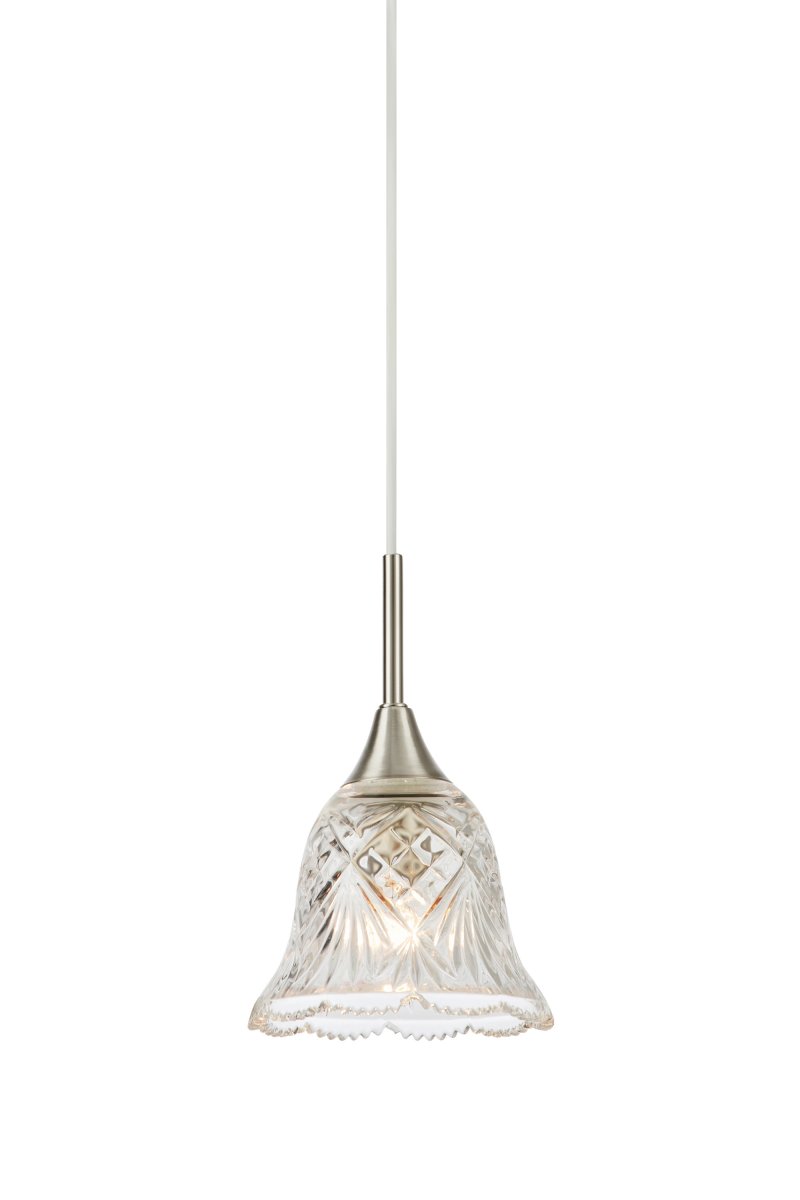 Luna Ø14 Transparent/acier lampe de fenêtre De Markslöjd - Sa base l&eacute;g&egrave;rement incurv&eacute;e lui conf&egrave;re un design romantique qui cr&eacute;e une ambiance chaleureuse et accueillante pr&egrave;s d'une fen&ecirc;tre ou dans un coin.