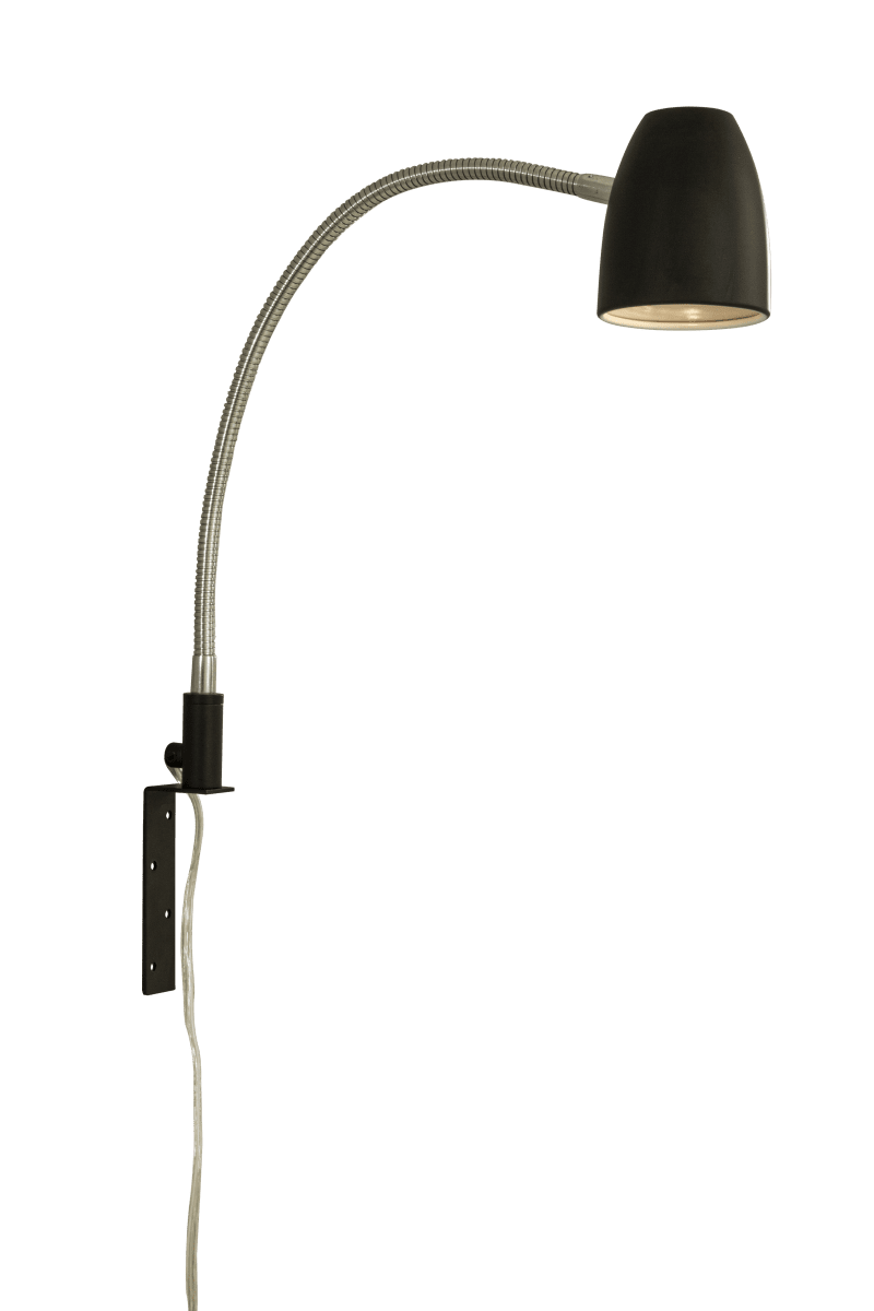 Sandnes Noir lampe de lecture De Aneta Lighting - Sandnes est la lampe de chevet parfaite &agrave; monter sur la t&ecirc;te de lit.