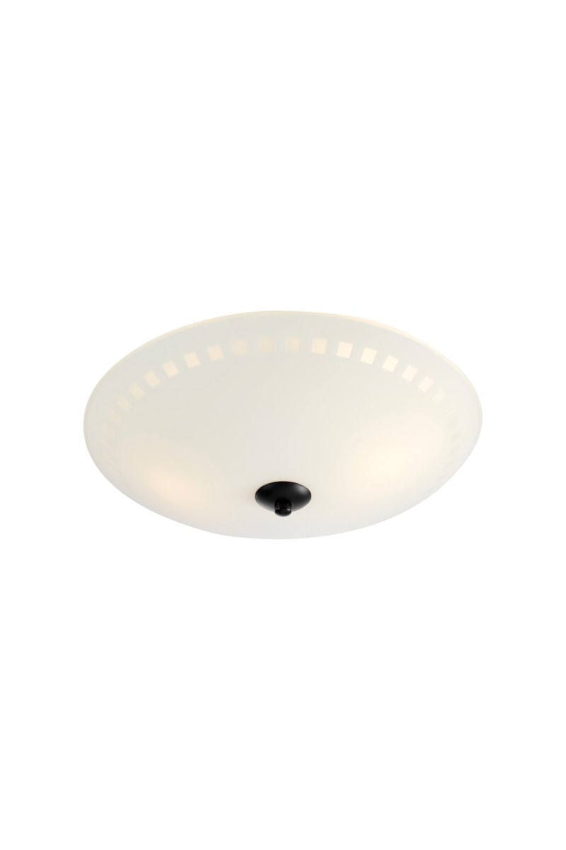 Ray Ø36 Blanc plafonnier De Markslöjd - Rondelles et &eacute;crous inclus en deux finitions (noir et chrom&eacute;), vous permettant de choisir celle qui vous convient le mieux.