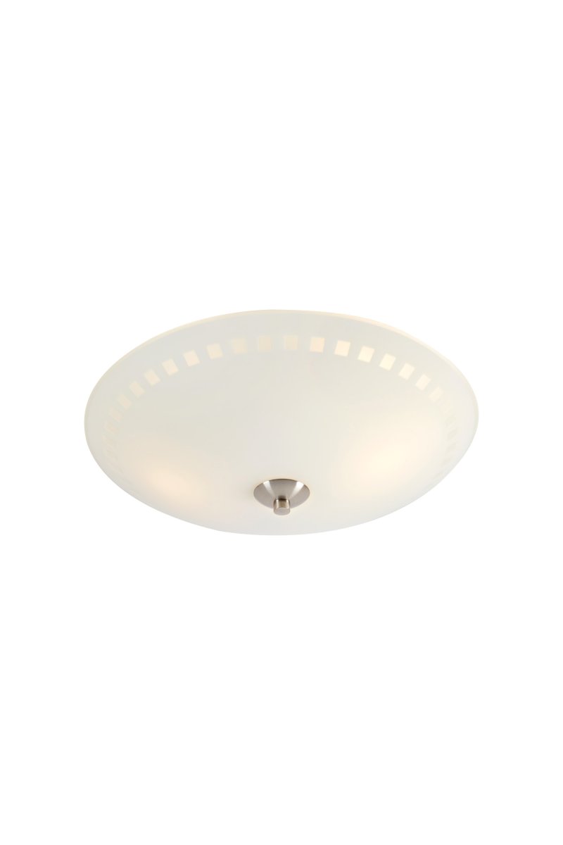 Ray Ø36 Blanc plafonnier De Markslöjd - Rondelles et &eacute;crous inclus en deux finitions (noir et chrom&eacute;), vous permettant de choisir celle qui vous convient le mieux.