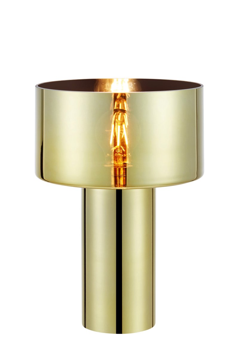 Corin 32cm Or lampe de table De Markslöjd - Elle est fournie avec un c&acirc;ble transparent de 2&nbsp;m&egrave;tres, un interrupteur et une prise.