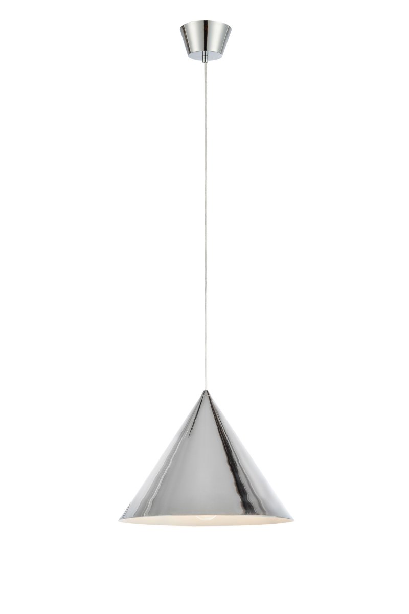 Tip Ø38 Chrome suspension De Markslöjd - Son diam&egrave;tre g&eacute;n&eacute;reux de 38 cm en fait un &eacute;l&eacute;ment central &agrave; la fois saisissant et &eacute;quilibr&eacute; dans n'importe quelle pi&egrave;ce.