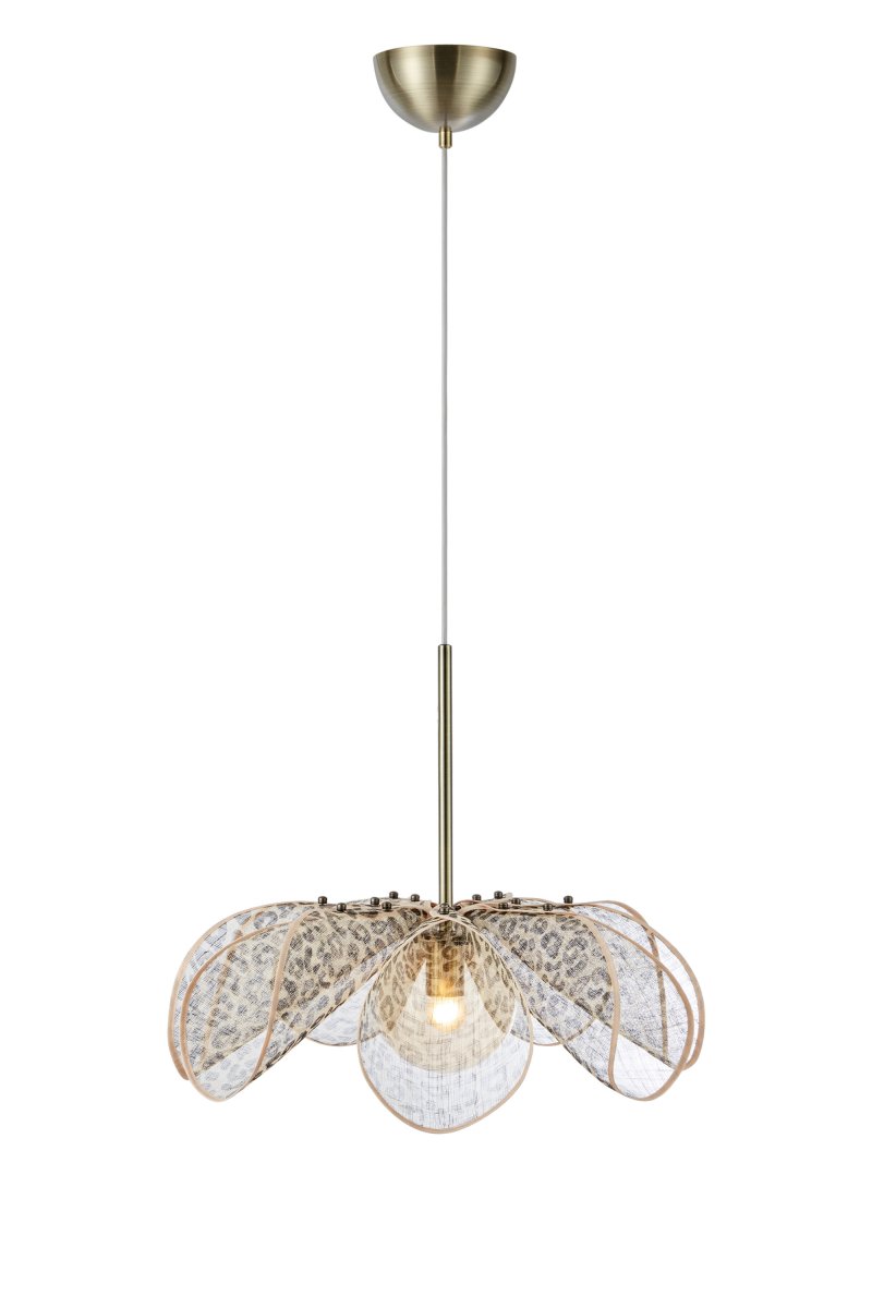 Styrka Ø63 Multicolore suspension De Markslöjd - Remarque&nbsp;: La fibre de banane &eacute;tant un mat&eacute;riau naturel, son aspect est unique et pr&eacute;sente des variations de couleur et de forme.