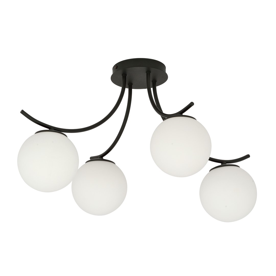 Boston 70cm Noir et blanc plafonnier De Emibig Lighting - Boston est une s&eacute;rie de plafonniers modernes &agrave; succ&egrave;s qui s'int&egrave;gre parfaitement dans les int&eacute;rieurs modernes et plus traditionnels.