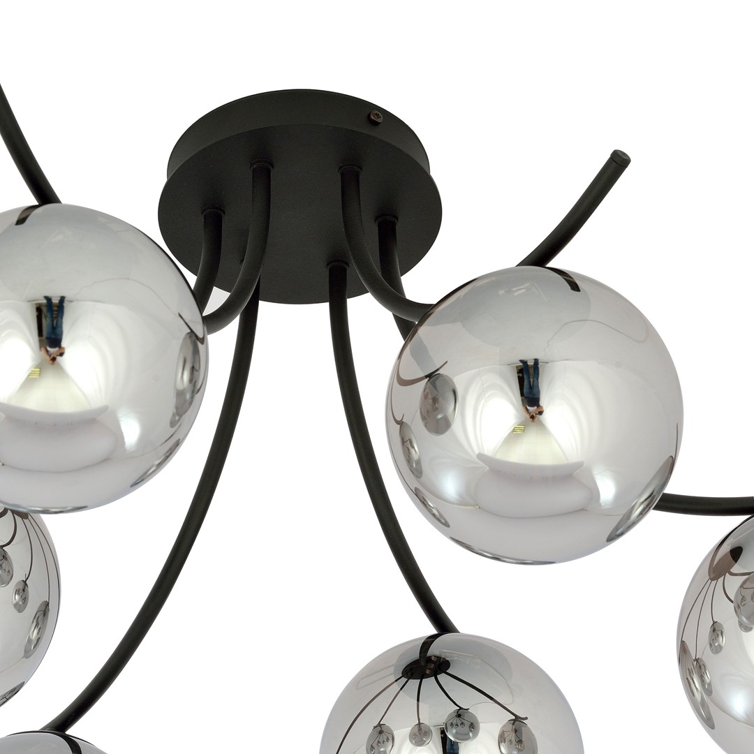 Boston Ø60 Noir/Fumé plafonnier De Emibig Lighting - Boston est une s&eacute;rie de plafonniers modernes &agrave; succ&egrave;s qui s'int&egrave;gre parfaitement dans les int&eacute;rieurs modernes et plus traditionnels.