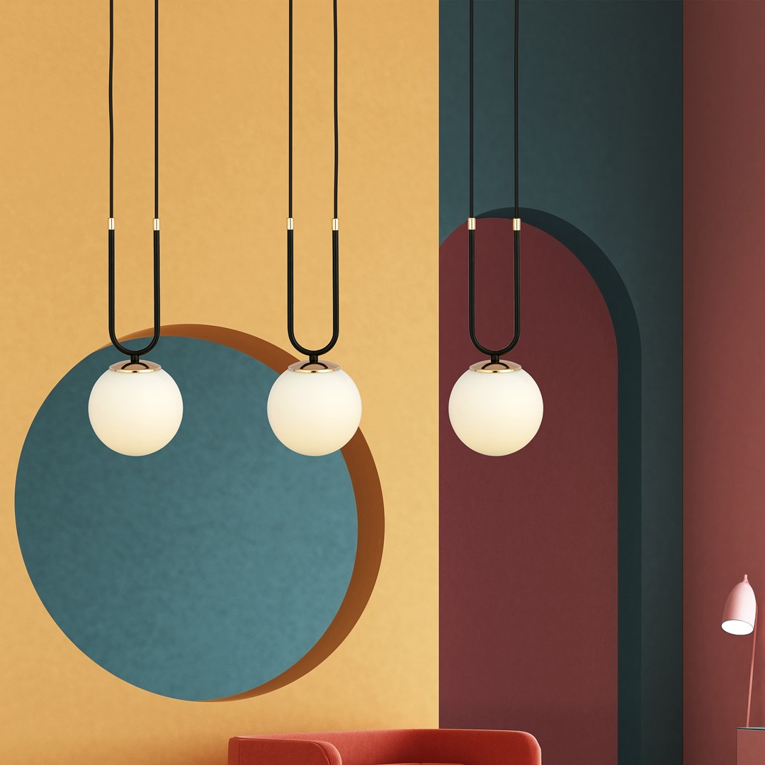 Glam 70cm Noir suspension De Emibig Lighting - Ils conf&egrave;rent &agrave; la pi&egrave;ce une atmosph&egrave;re exclusive et atmosph&eacute;rique et rayonnent &agrave; la fois d'&eacute;l&eacute;gance et de sophistication.