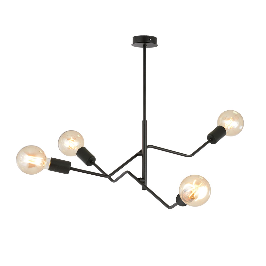 Frix 66cm Noir suspension De Emibig Lighting - La couleur noire classique et &eacute;l&eacute;gante offre de nombreuses possibilit&eacute;s de d&eacute;coration int&eacute;rieure et s'int&egrave;gre parfaitement dans les environnements modernes et traditionnels.