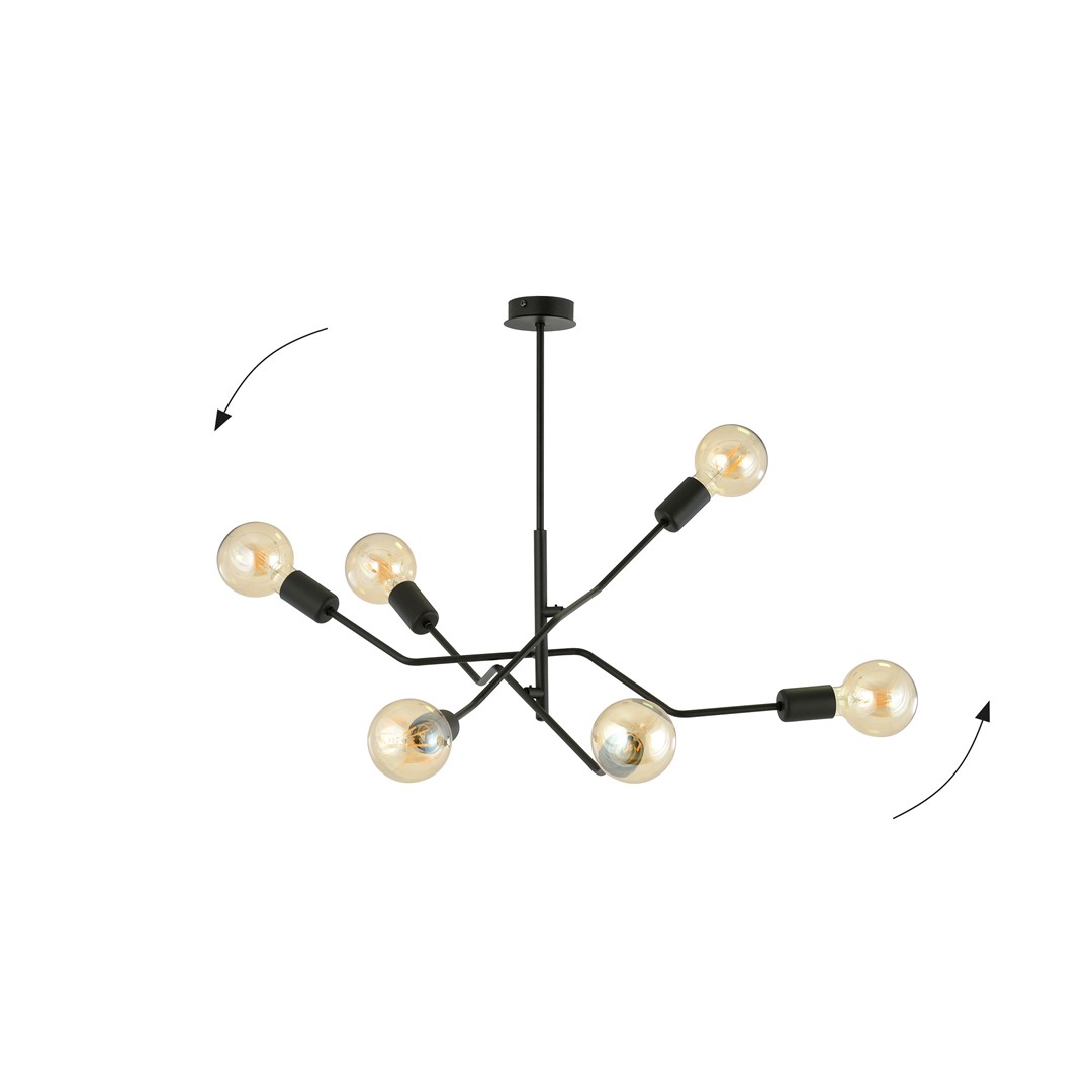Frix Ø66 Noir suspension De Emibig Lighting - La couleur noire classique et &eacute;l&eacute;gante offre de nombreuses possibilit&eacute;s de d&eacute;coration int&eacute;rieure et s'int&egrave;gre parfaitement dans les environnements modernes et traditionnels.