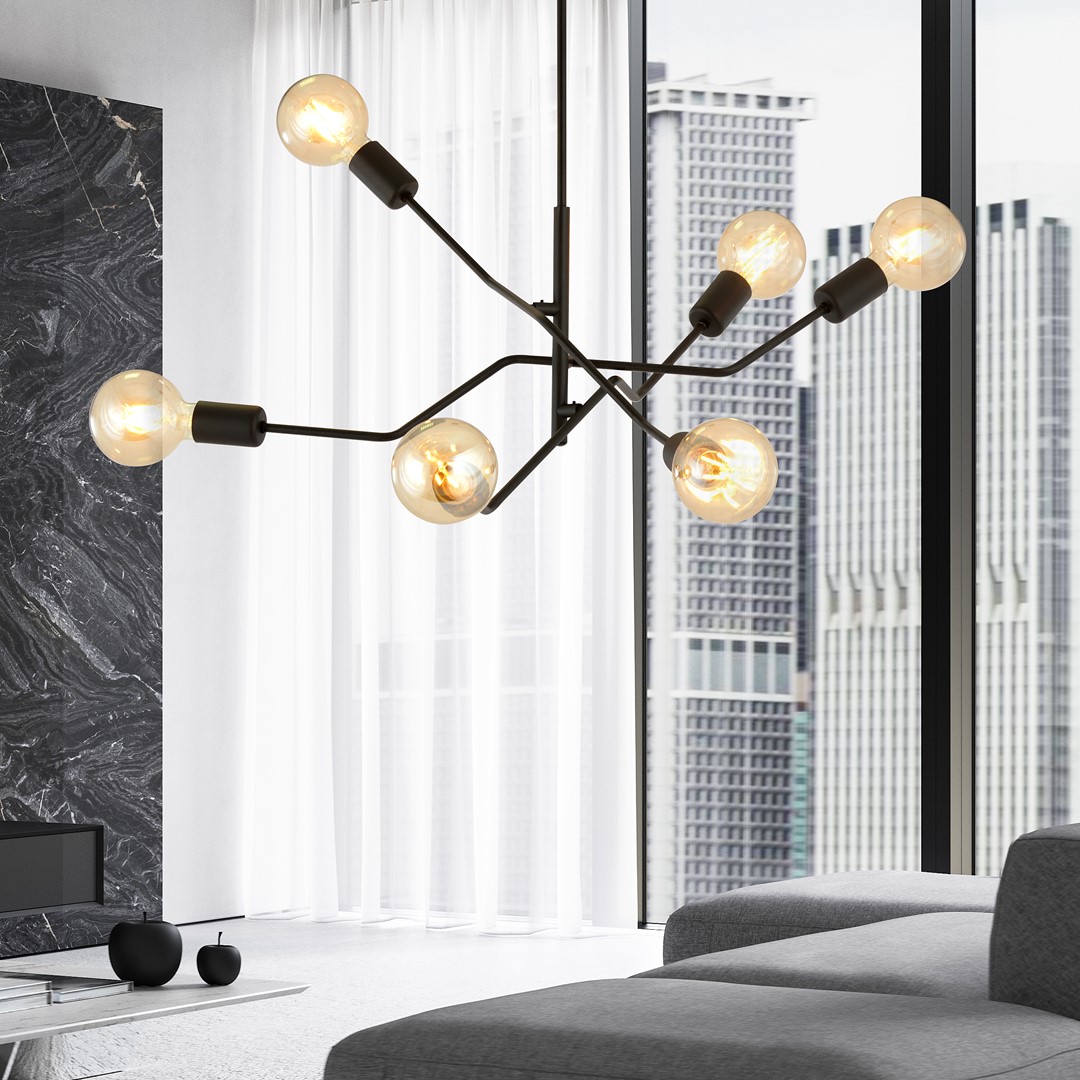 Frix Ø66 Noir suspension De Emibig Lighting - La couleur noire classique et &eacute;l&eacute;gante offre de nombreuses possibilit&eacute;s de d&eacute;coration int&eacute;rieure et s'int&egrave;gre parfaitement dans les environnements modernes et traditionnels.
