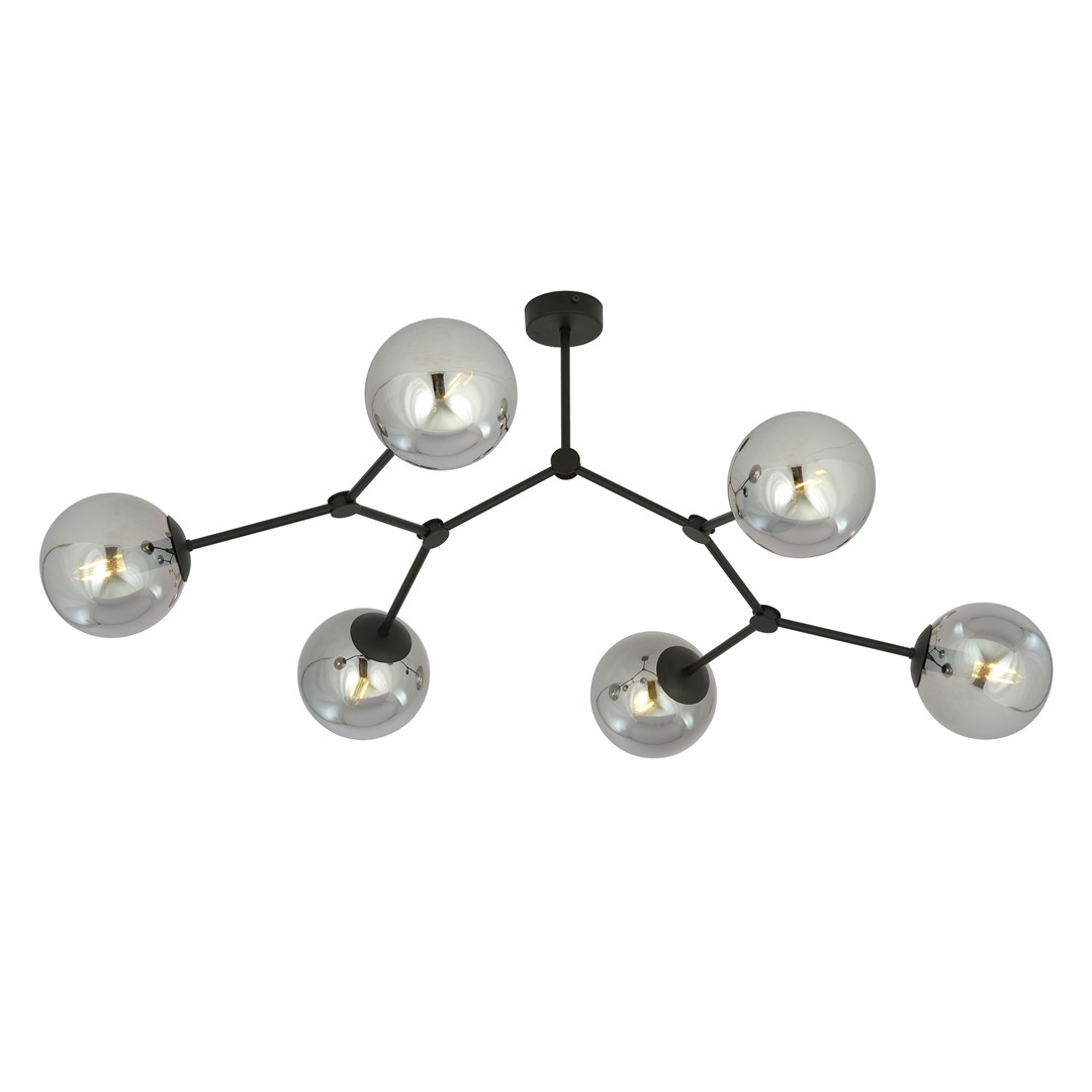 Space 108cm Couleur fumée plafonnier De Emibig Lighting - Raum &ndash; Un plafonnier qui s'inscrit parfaitement dans la tendance &eacute;l&eacute;gante et impressionne par sa forme unique et son design caract&eacute;ristique.