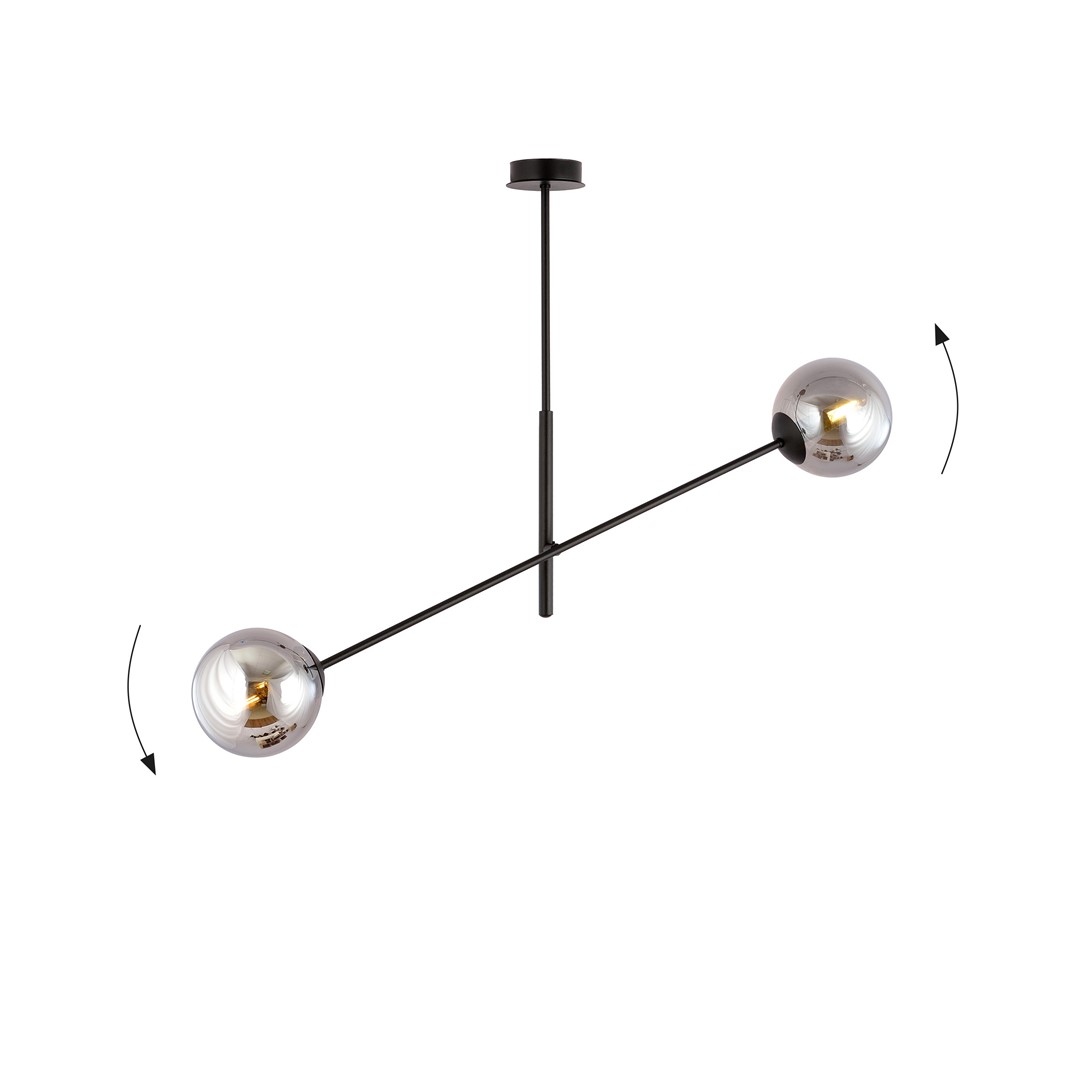 Linear 102cm Couleur fumée suspension De Emibig Lighting - Linear est une s&eacute;rie de plafonniers modernes &agrave; succ&egrave;s qui s'int&egrave;gre parfaitement dans les int&eacute;rieurs modernistes et plus traditionnels.