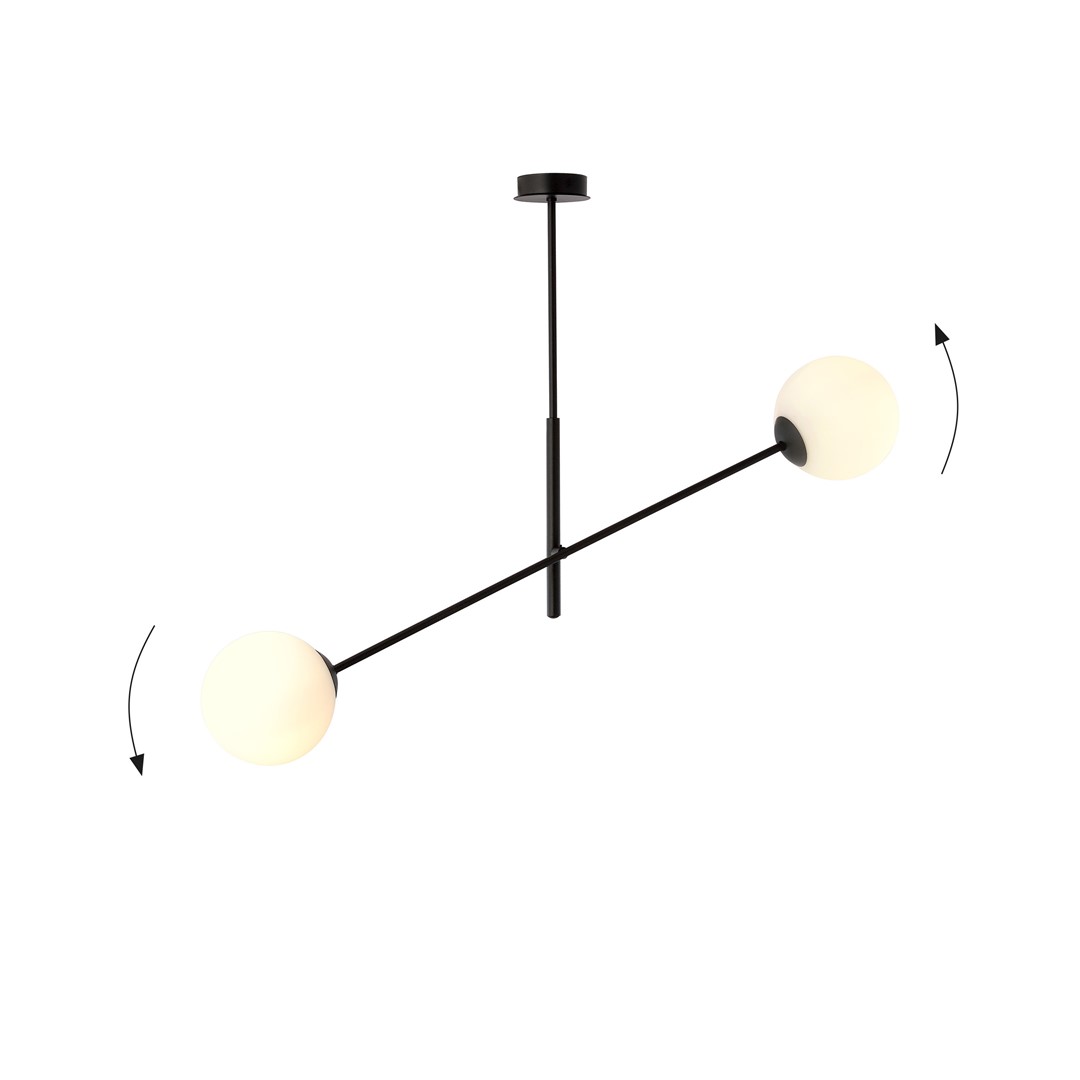 Linear 102cm Blanc suspension De Emibig Lighting - Linear est une s&eacute;rie de plafonniers modernes &agrave; succ&egrave;s qui s'int&egrave;gre parfaitement dans les int&eacute;rieurs modernistes et plus traditionnels.