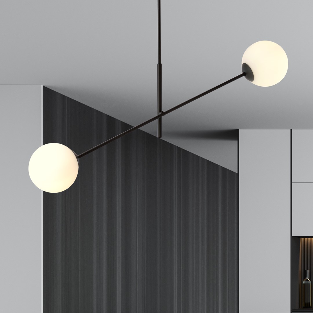 Linear 102cm Blanc suspension De Emibig Lighting - Linear est une s&eacute;rie de plafonniers modernes &agrave; succ&egrave;s qui s'int&egrave;gre parfaitement dans les int&eacute;rieurs modernistes et plus traditionnels.
