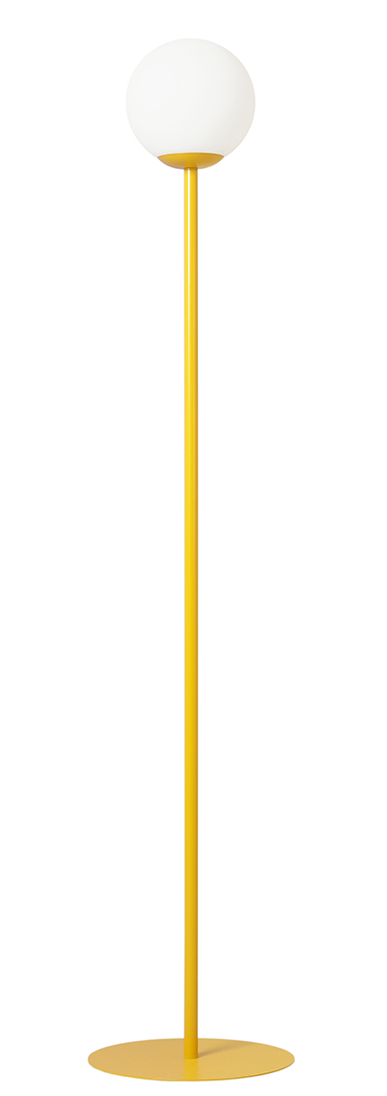 Pinne Moutarde lampadaire De Artera - La base fine de la lampe dans un ton jaune moutarde lui donne un look moderne et est parfaite comme détail décoratif dans le salon, la chambre ou sur la véranda.