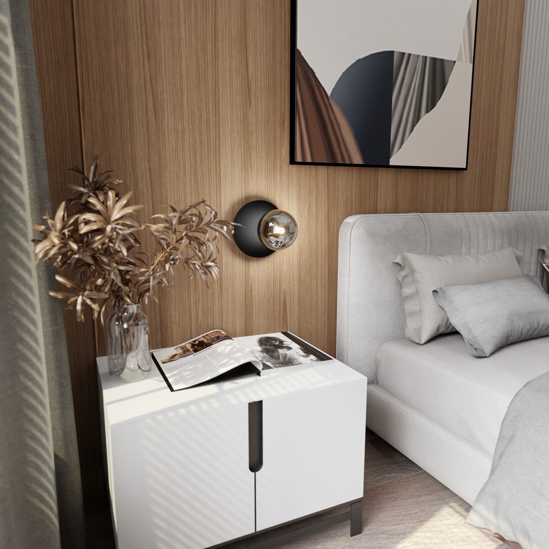 Oslo Ø20 Couleur fumée applique murale De Emibig Lighting - Sa force r&eacute;side dans sa forme extr&ecirc;mement durable, son expression m&eacute;tallique froide, ses surfaces lisses et sa palette de couleurs uniforme &ndash; une combinaison qui pla&icirc;t &agrave; ceux qui appr&eacute;cient l'ordre, la simplicit&eacute; et les formes harmonieuses.