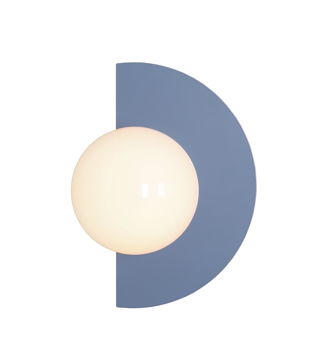 Loop 28cm Bleu applique murale De Artera - Cette applique murale moderne combine une géométrie simple avec un design élégant pour créer un élément de design unique et accrocheur.