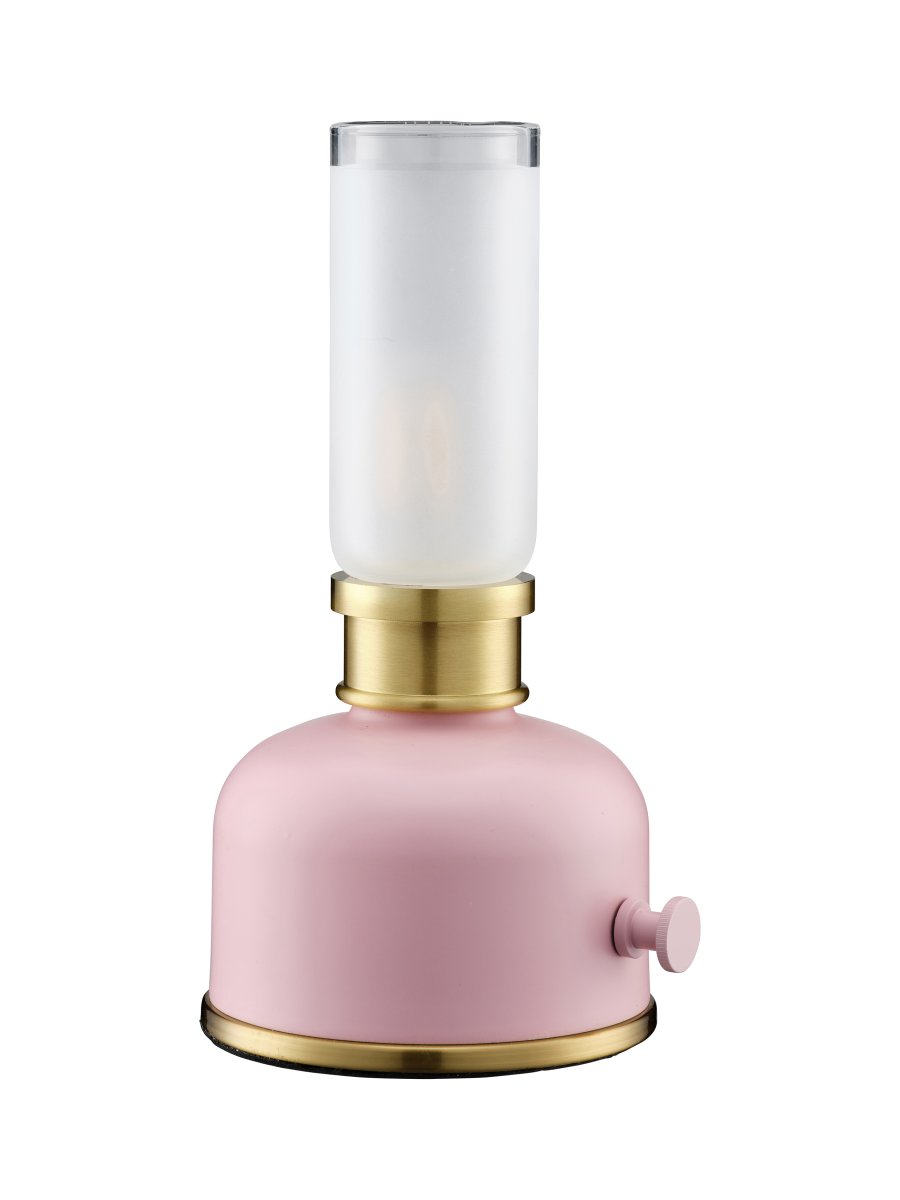 Frida 22cm Rose portable De PR Home - Elle cr&eacute;e une ambiance chaleureuse et accueillante gr&acirc;ce &agrave; une temp&eacute;rature de couleur d'environ 2&nbsp;200&nbsp;Kelvins et un flux lumineux de 20 &agrave; 40&nbsp;lumens, selon l'intensit&eacute;.