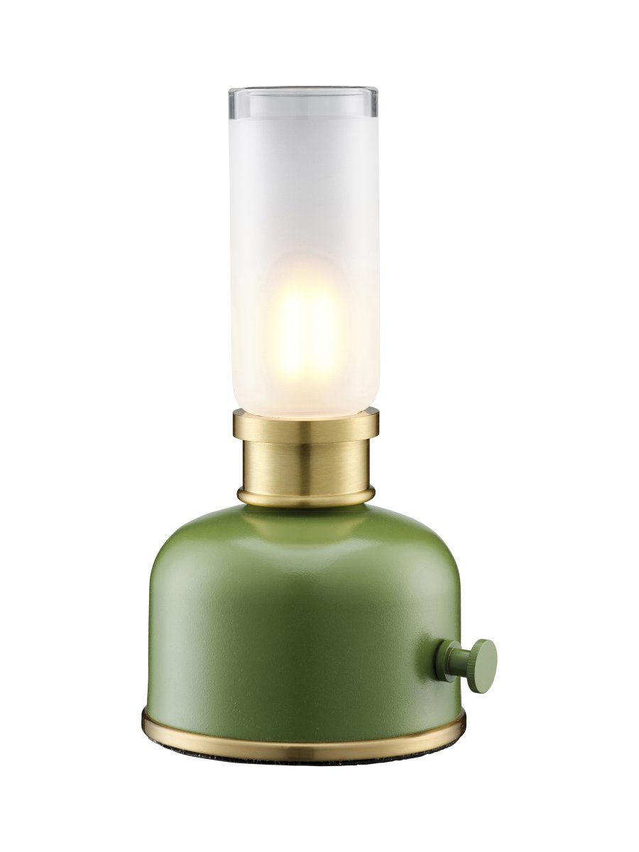 Frida 22cm Vert portable De PR Home - Elle cr&eacute;e une ambiance chaleureuse et accueillante gr&acirc;ce &agrave; une temp&eacute;rature de couleur d'environ 2&nbsp;200&nbsp;Kelvins et un flux lumineux de 20 &agrave; 40&nbsp;lumens, selon l'intensit&eacute;.