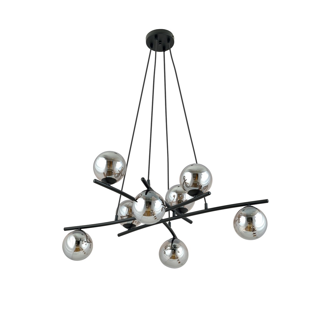 Essa Ø100 Couleur fumée suspension De Emibig Lighting - De plus, la série est très fonctionnelle et illumine magnifiquement même les grandes pièces.