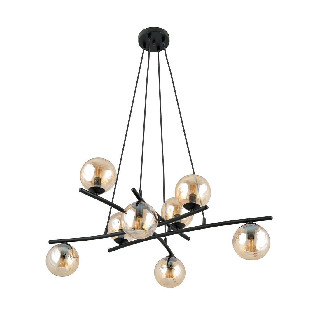 Essa Ø100 Ambre suspension De Emibig Lighting - De plus, la série est très fonctionnelle et illumine magnifiquement même les grandes pièces.
