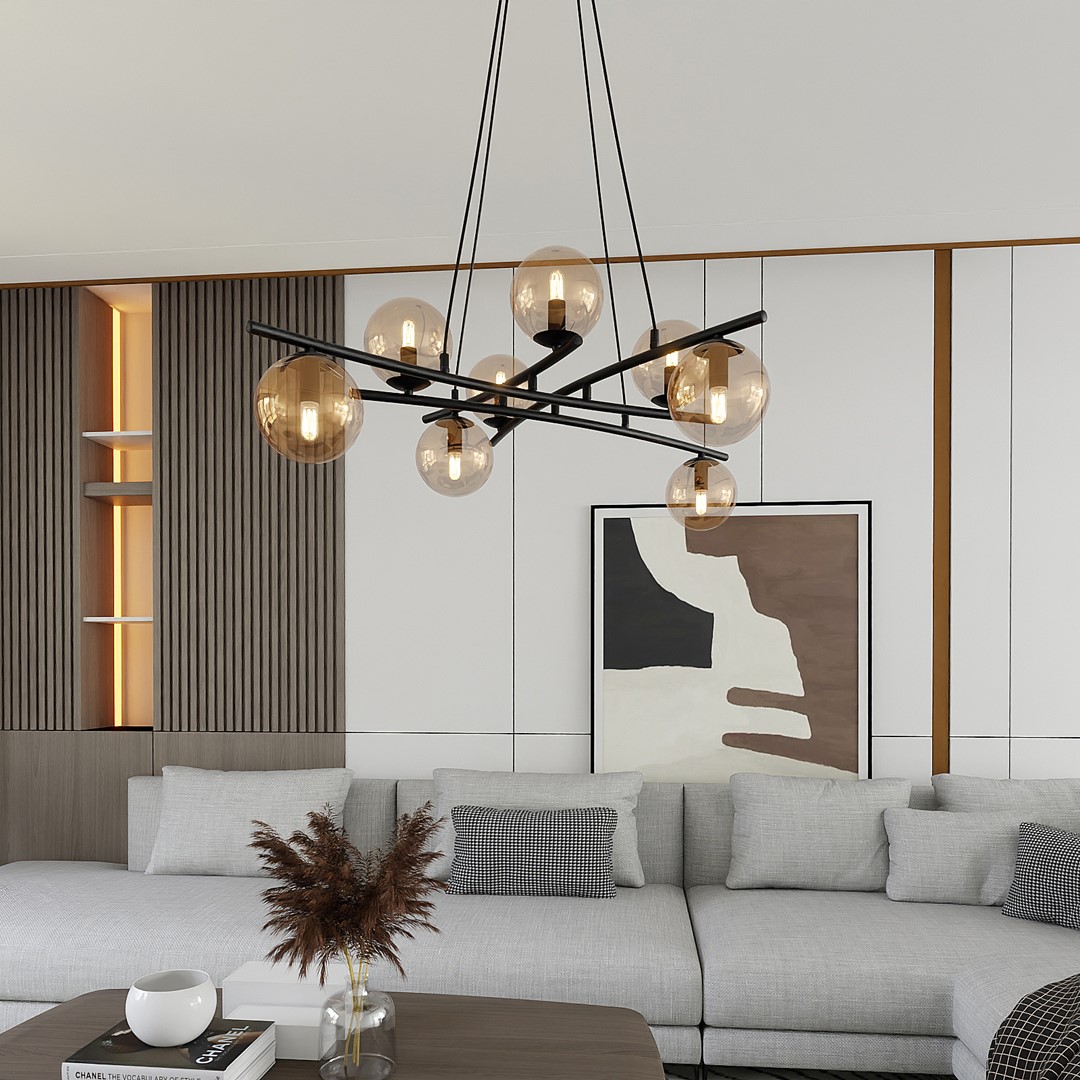 Essa Ø100 Ambre suspension De Emibig Lighting - De plus, la série est très fonctionnelle et illumine magnifiquement même les grandes pièces.