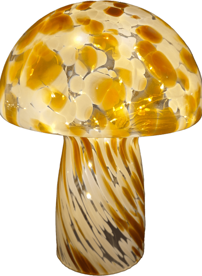 Svamp 35cm Brun lampe de table De Pixie Design - La lampe est fournie avec un c&acirc;ble de 3&nbsp;m&egrave;tres et un adaptateur secteur.