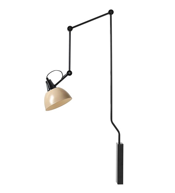 Aida 75cm Noir/beige applique murale De Artera - L'applique murale Aida, en métal noir et beige, séduit par son design élégant et fonctionnel.