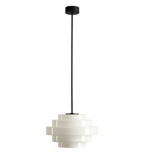 Filo Ø28 Blanc suspension De Artera - La suspension Filo est une lampe &eacute;l&eacute;gante en m&eacute;tal et verre, aux formes g&eacute;om&eacute;triques &eacute;l&eacute;gantes.