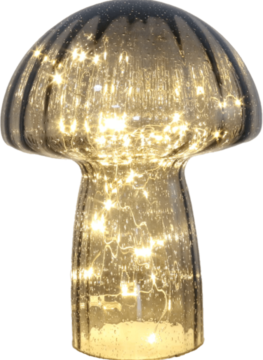 Svamp 23cm Gris lampe de table De Pixie Design - Gr&acirc;ce &agrave; sa bande LED int&eacute;gr&eacute;e, elle diffuse une lumi&egrave;re douce et chaleureuse qui sublime n'importe quelle pi&egrave;ce.