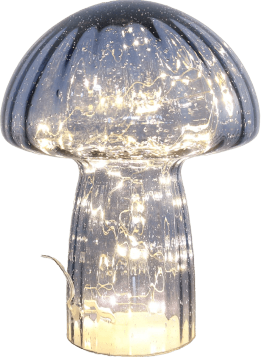 Svamp 23cm Bleu lampe de table De Pixie Design - Gr&acirc;ce &agrave; sa bande LED int&eacute;gr&eacute;e, elle diffuse une lumi&egrave;re douce et chaleureuse qui sublime n'importe quelle pi&egrave;ce.