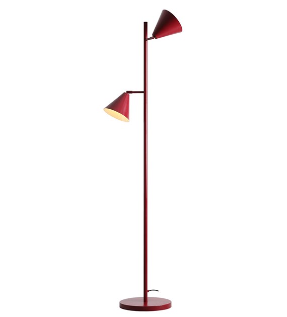 Form 2 Bourgogne lampadaire De Artera - Grâce à son design intemporel et à sa couleur subtile, il s'intègre parfaitement à différents styles d'intérieur tout en apportant une touche d'élégance et de modernité à la pièce.