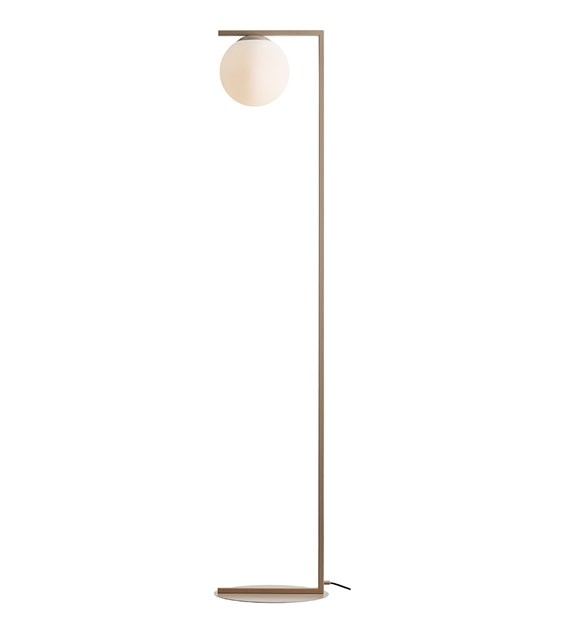 Zac Beige lampadaire De Artera - Le lampadaire Zac impressionne par son design minimaliste en métal et verre.