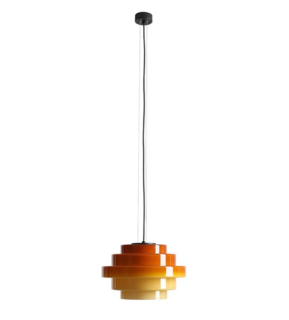 Filo Ø36 Orange suspension De Artera - La suspension Filo est un élégant plafonnier en verre orange qui diffuse une lumière douce et agréable.
