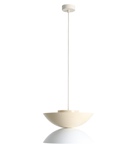 Otti Ø37 Crème/blanc suspension De Artera - Elle diffuse une lumière agréable et s'intègre aussi bien au-dessus d'une table à manger que dans un salon ou une entrée.