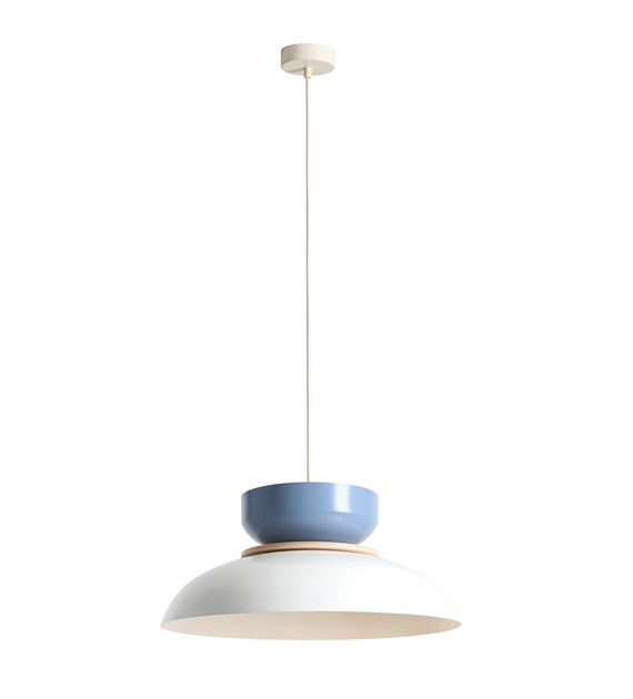 Aldo Ø47 Blanc/bleu suspension De Artera - Idéale au-dessus de la table à manger, dans la cuisine ou le salon, elle offre une lumière directe et décorative.