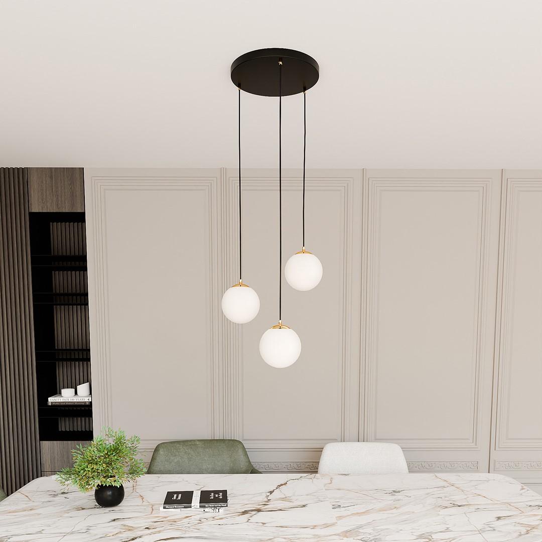 Royal Ø40 Noir suspension De Emibig Lighting - Royal est une s&eacute;rie de plafonniers minimalistes qui s'int&egrave;grent parfaitement dans les maisons modernes.