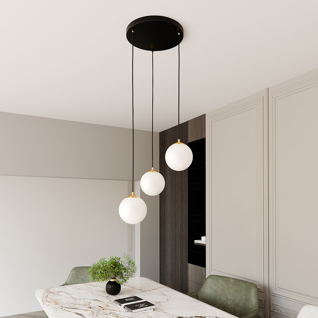 Royal Ø40 Noir suspension De Emibig Lighting - Royal est une s&eacute;rie de plafonniers minimalistes qui s'int&egrave;grent parfaitement dans les maisons modernes.