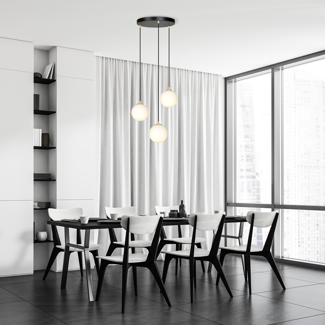 Royal Ø40 Noir suspension De Emibig Lighting - Royal est une s&eacute;rie de plafonniers minimalistes qui s'int&egrave;grent parfaitement dans les maisons modernes.