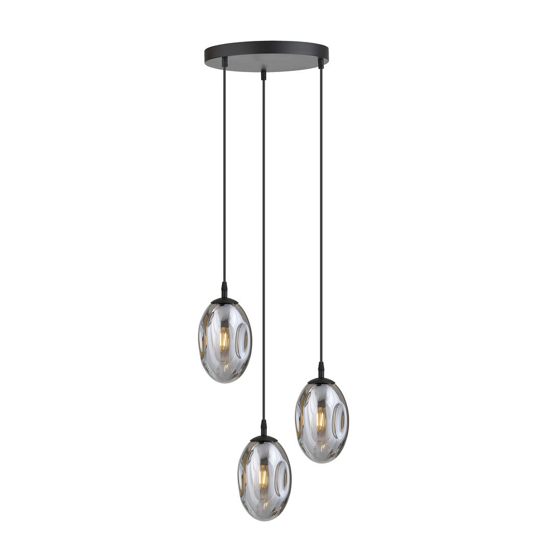 Astral Ø40 Couleur fumée suspension De Emibig Lighting - Ses abat-jour en verre fumé diffusent une lumière chaleureuse et accueillante.