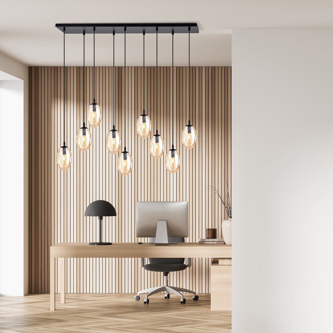 Astral 100cm Ambre suspension De Emibig Lighting - Astral est une suspension impressionnante qui apporte une touche moderne et exclusive à n'importe quelle pièce.