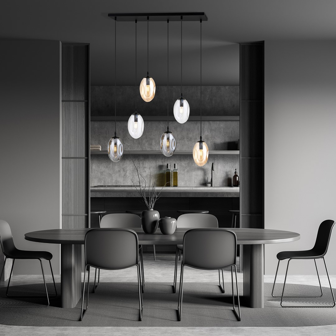Astral 70cm Multicolore suspension De Emibig Lighting - Elle est idéale au-dessus d'une table à manger ou dans un espace ouvert, où elle s'intègre harmonieusement à son environnement et devient un point focal naturel.
