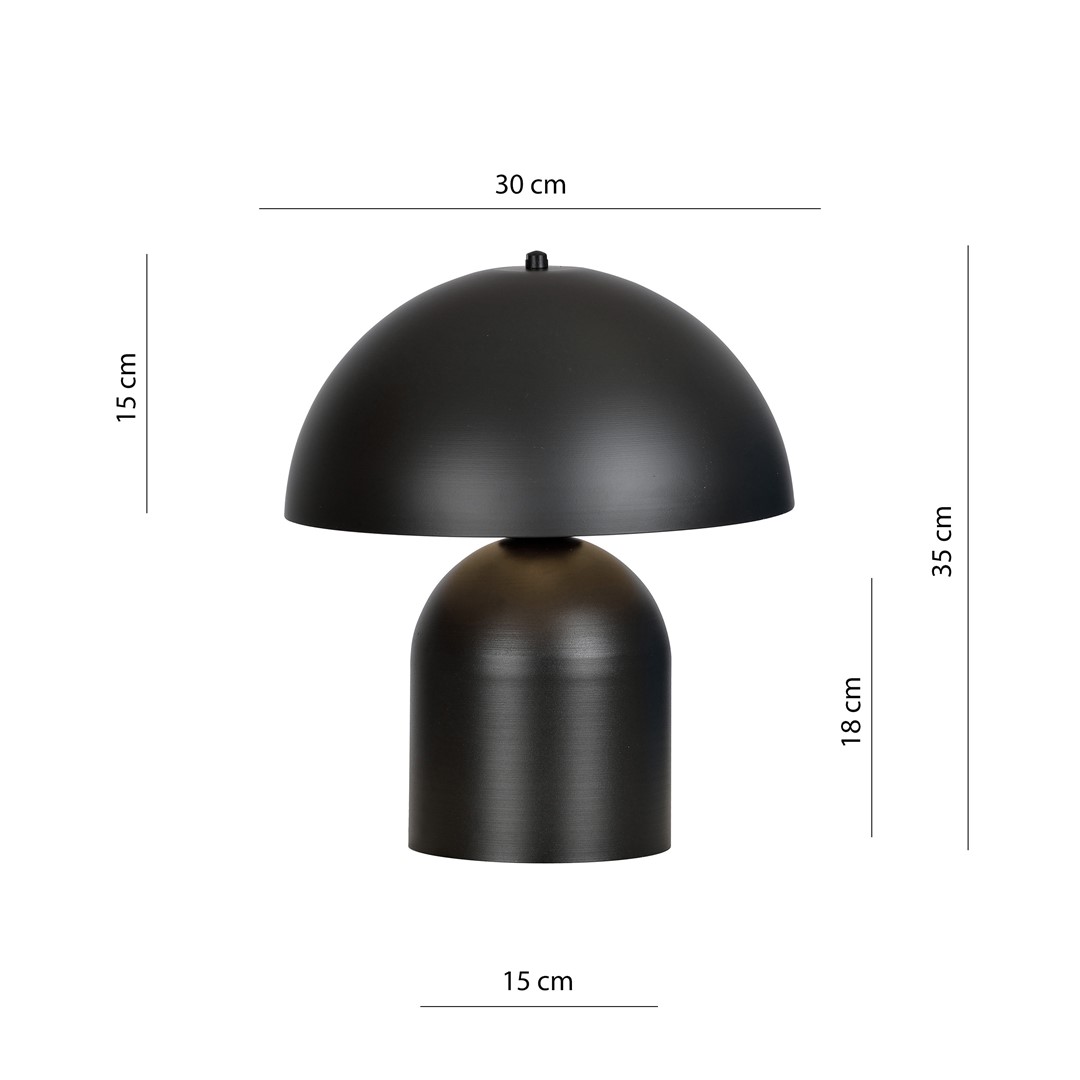Kava 35cm Noir lampe de table De Emibig Lighting - La lampe Kava apporte le charme scandinave à votre intérieur.