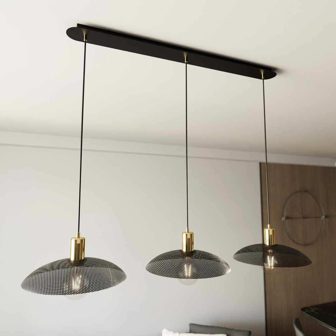 Spirit 90cm Noir suspension De Emibig Lighting - La s&eacute;rie Spirit c&eacute;l&egrave;bre le charme brut du design industriel.