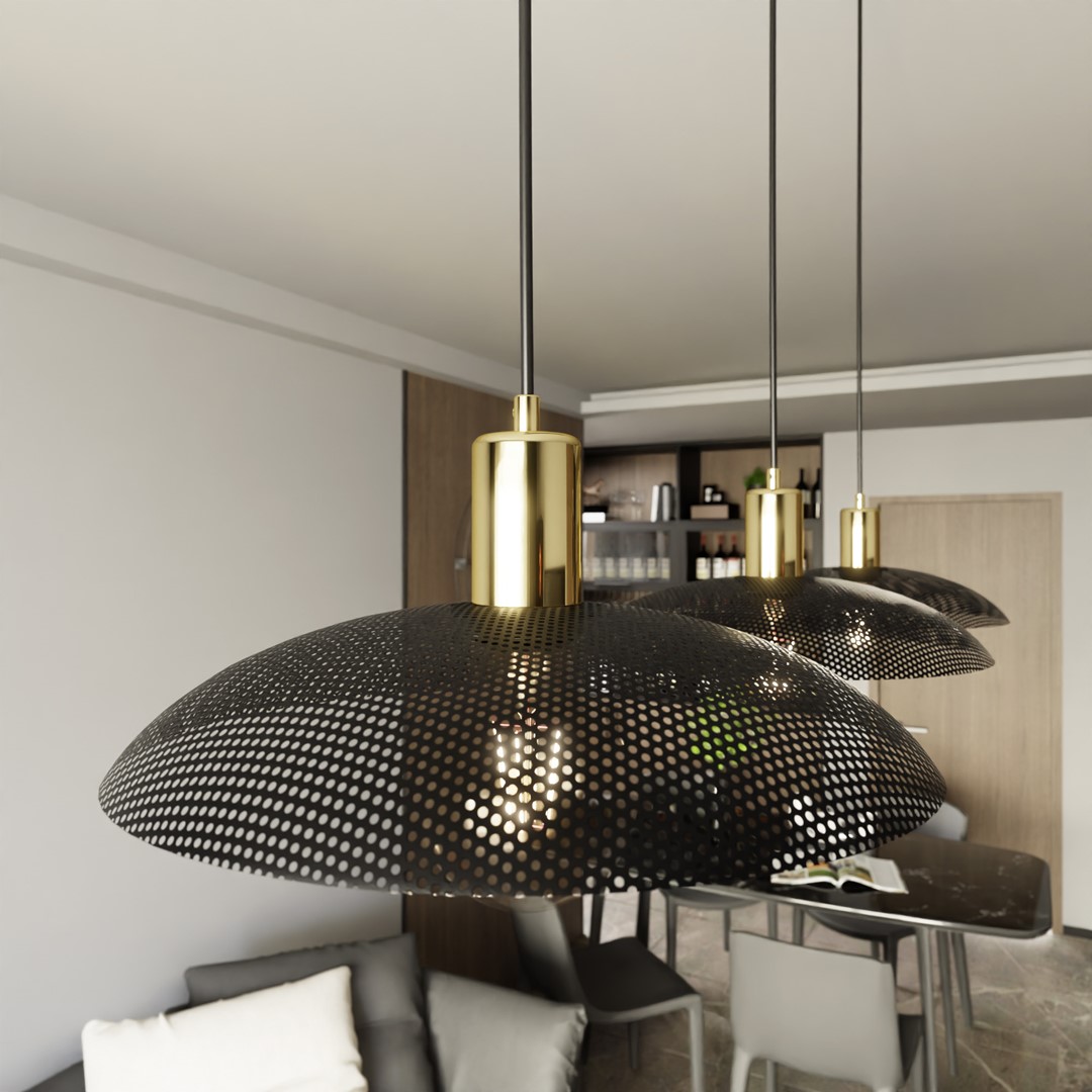 Spirit 90cm Noir suspension De Emibig Lighting - La s&eacute;rie Spirit c&eacute;l&egrave;bre le charme brut du design industriel.