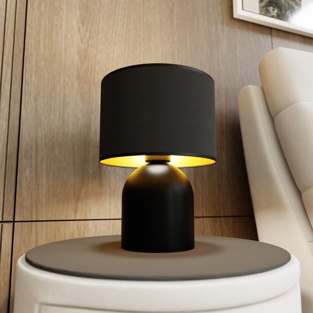 Aspen 35cm Noir lampe de table De Emibig Lighting - La s&eacute;rie de lampes Aspen est une expression de la beaut&eacute; minimaliste dans le style scandinave.