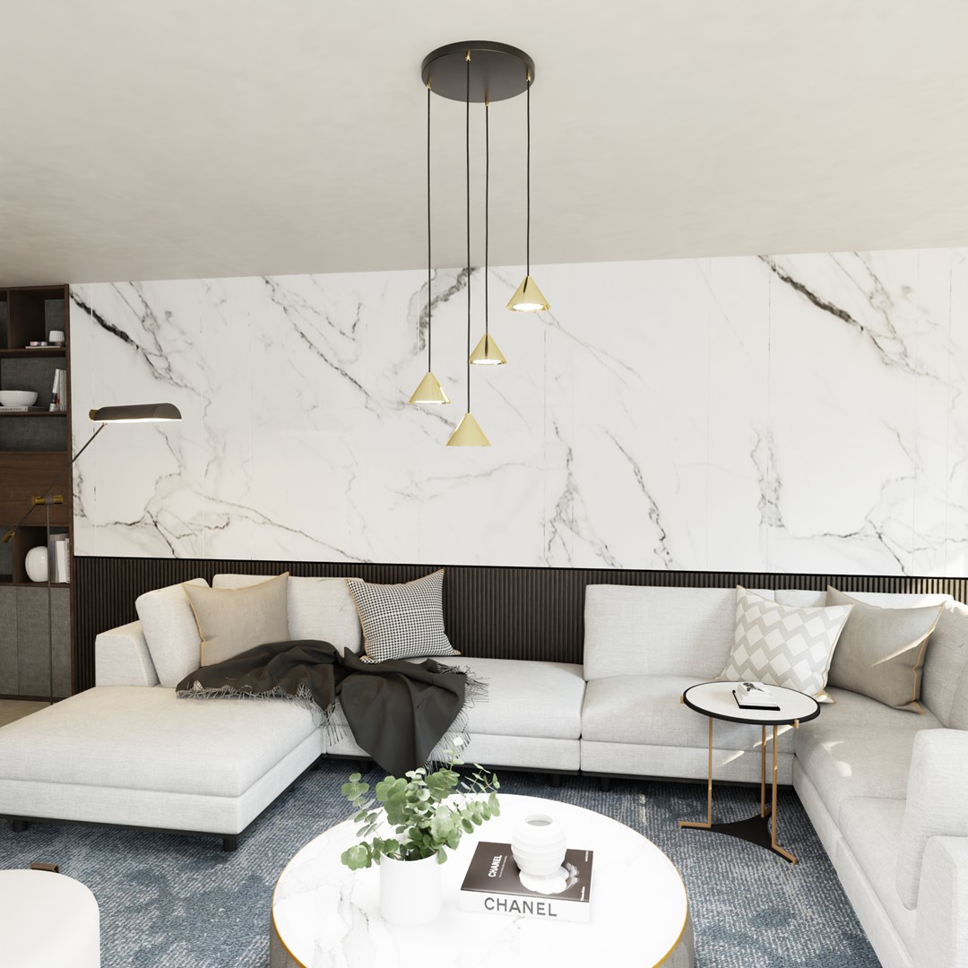 Elit Premium Ø30 Or suspension De Emibig Lighting - Elit est une lampe unique au design moderne et minimaliste.
