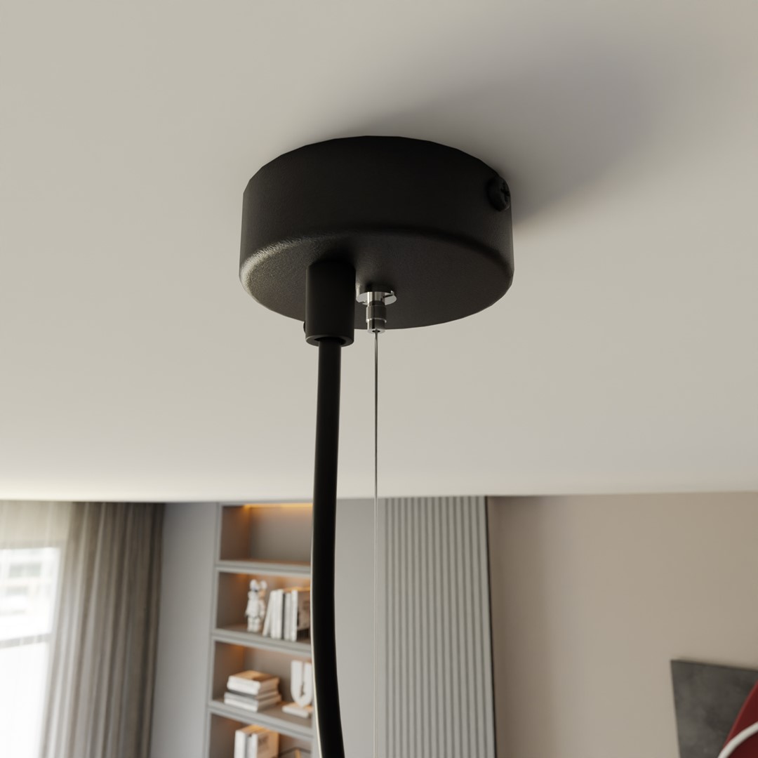 Gelato 82cm Noir suspension De Emibig Lighting - La s&eacute;rie de lampes Gelato est une beaut&eacute; minimaliste.