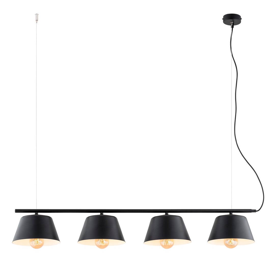 Gelato 100cm Noir suspension De Emibig Lighting - La s&eacute;rie de lampes Gelato est une beaut&eacute; minimaliste.