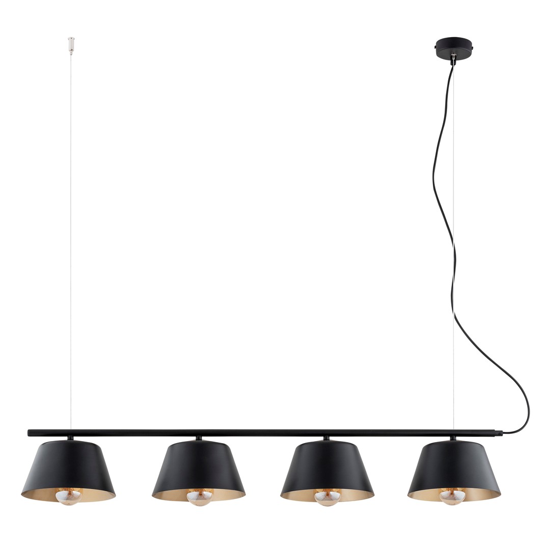 Gelato 100cm Noir suspension De Emibig Lighting - La s&eacute;rie de lampes Gelato est une beaut&eacute; minimaliste.